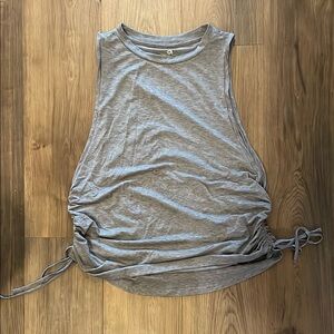 Gray Sleeveless Gap Fit Tank Top with Side Ties